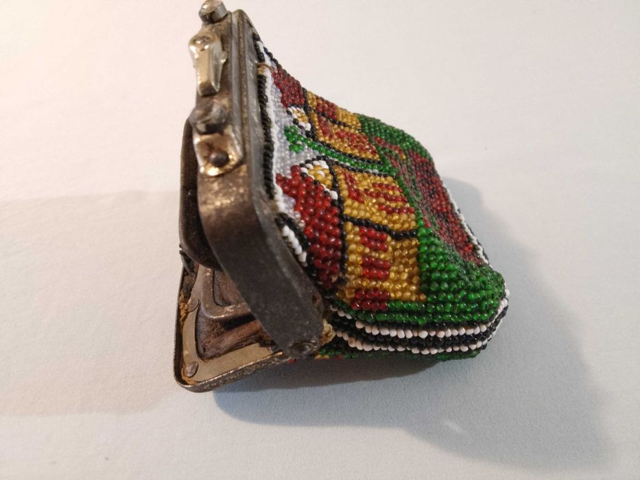 Много рядко Антично османско портмоне ,със куршум  пясъчни мъниста