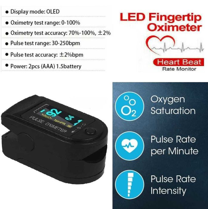 Пулсов Оксиметър / Oximeter-уред измерване сатурация/кислород в кръвта