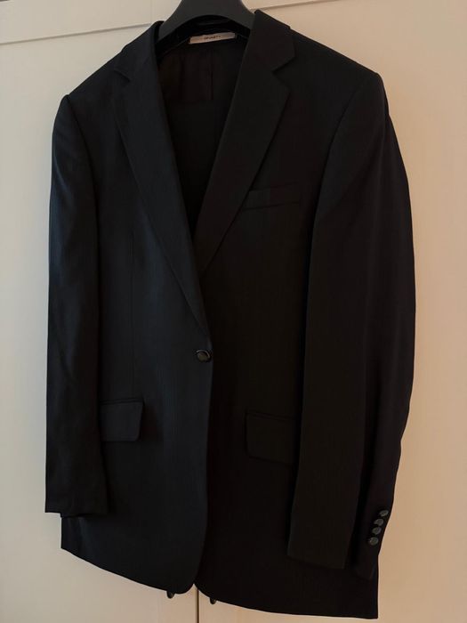 Costum elegant - negru, lana plus matase. impecabil