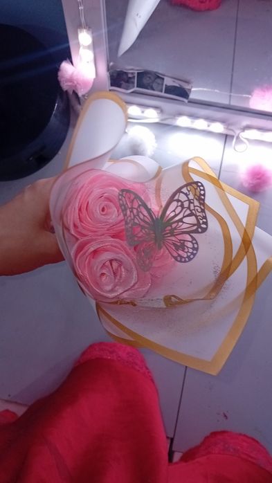 Buchet flori satin la comanda