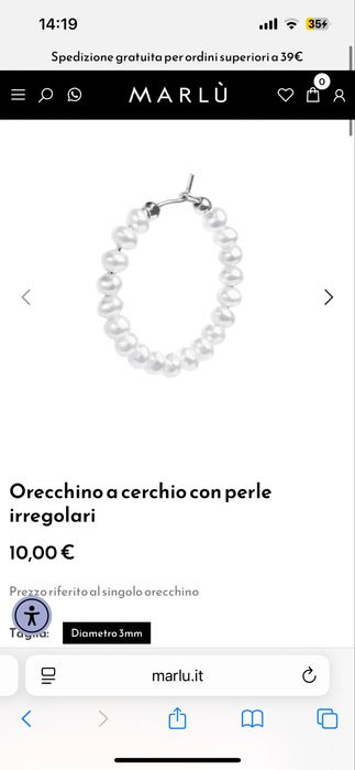 Бижута (гривна и обеци) Marlu