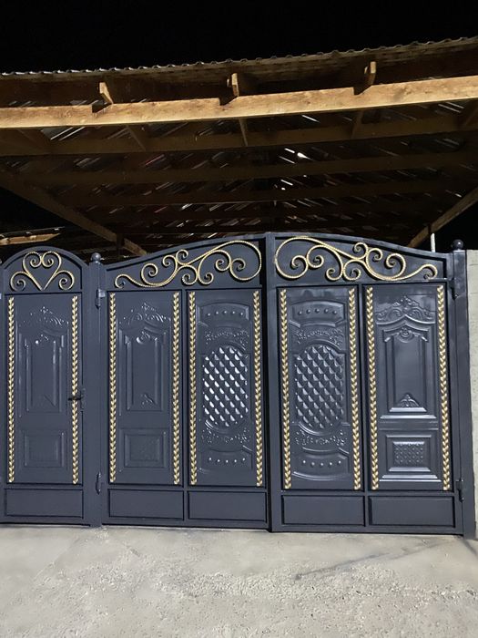 покраска ворота еврозабор