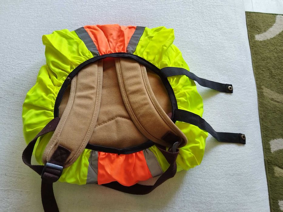 Светло отразителна жилетка XL + светло отразителна жилетка за раница