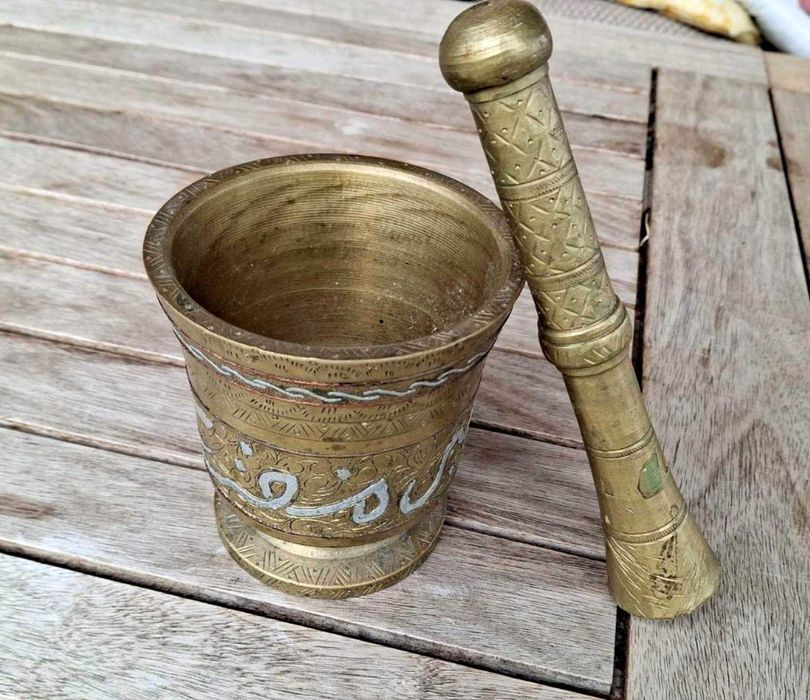 Антикварно хаванче, масивен месинг