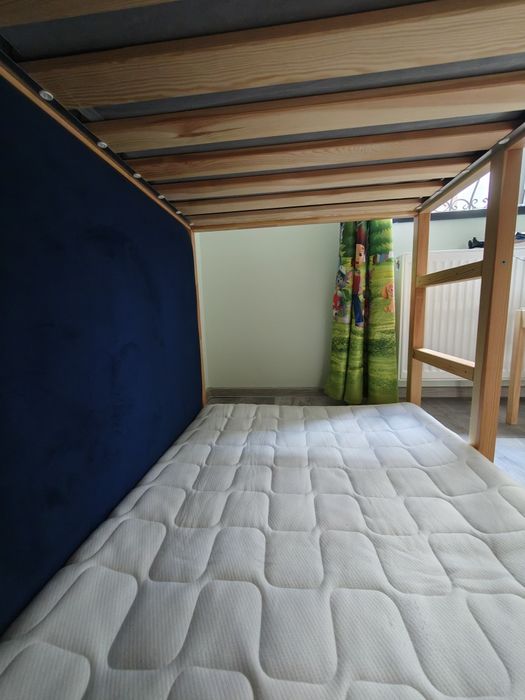 Vand Pat Reversibil alb/pin 90x200 cm