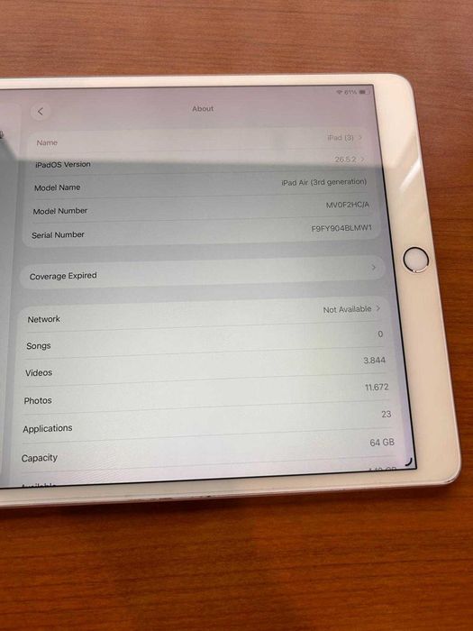Vand Apple Ipad 3 - 64GB cellular 4G