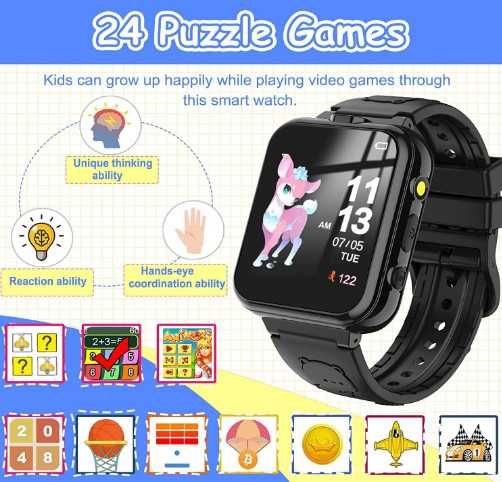 Детски смарт часовник YEDASAH, 24 игри, аларма, музикален плейър