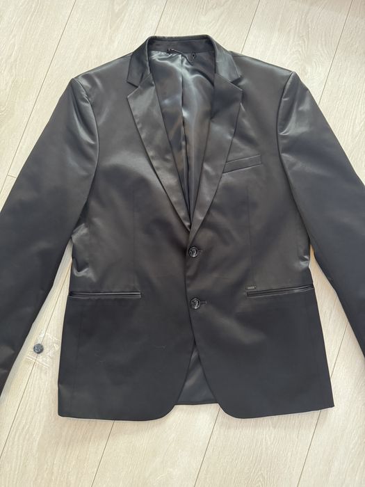 Sacou Zara Man Original - Tailored Fit - Negru Lucios