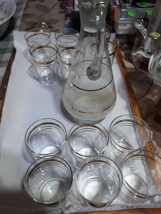 Чаши за ракия със златен кант