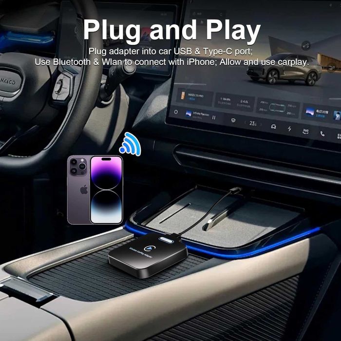 Wireless CarPlay Адаптер за iPhone – Превърнете кабелния CarPlay