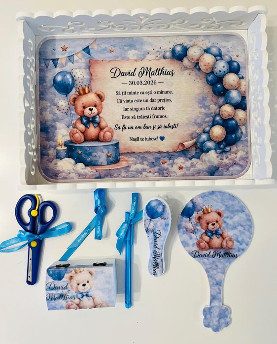 Tavițe moț personalizate Set 7 pentru bebelusi copii