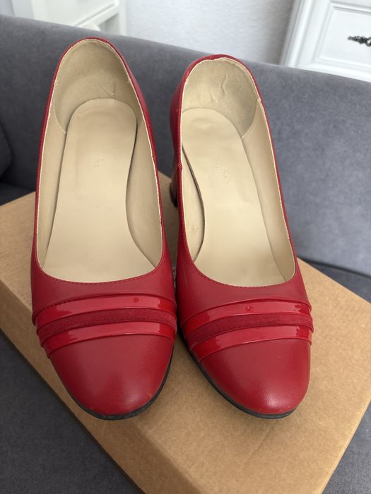 Pantofi rosii piele naturala