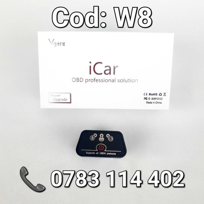 Tester-Diagnoza Auto Vgate iCar2 PRO-Bluetooth-ELM327-OBD2-V2.2-NOU-W8