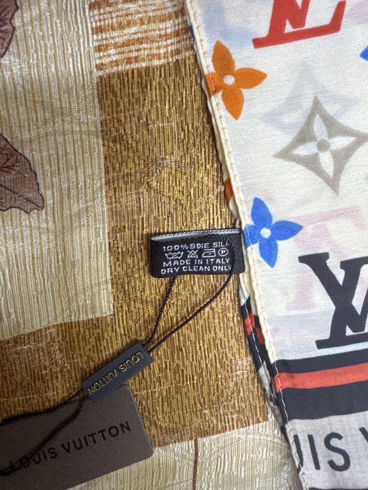 Шелковый платок в стиле Louis Vuitton