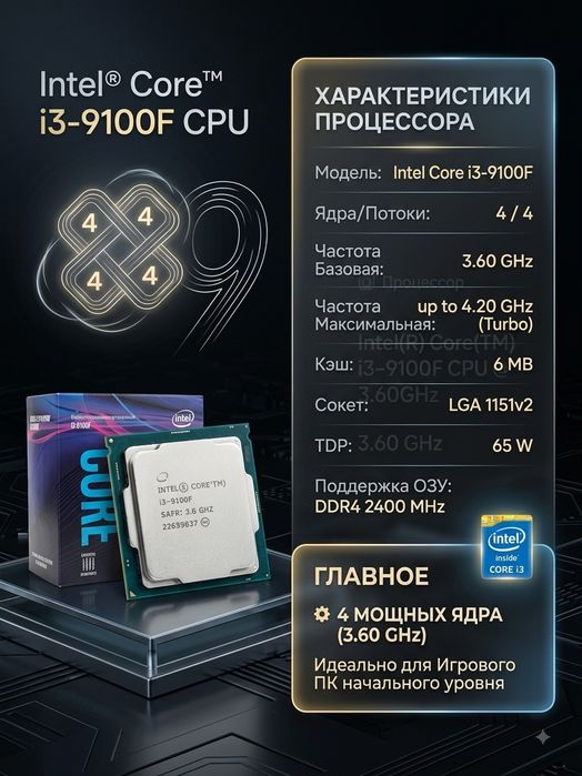 Процессор i3 9100f