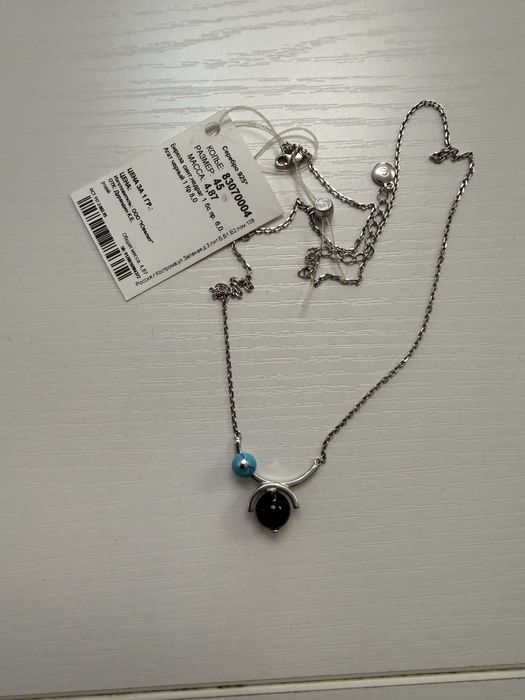 Колье бирюза и агат. Новое