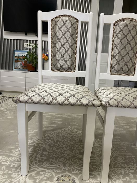 Стулья 18 шт белый и серый