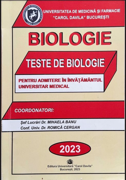 Cărți admitere medicină București Iași Târgu Mureș