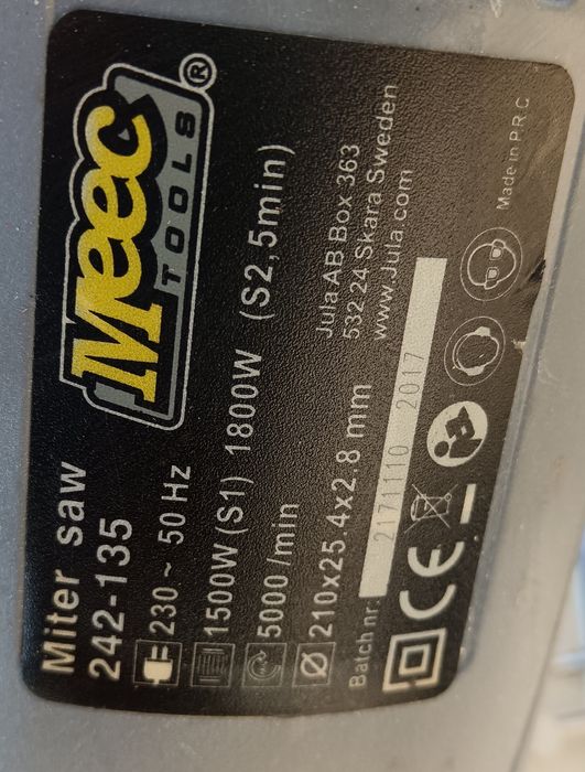 Circular pendular, culisant, unghiular, MeeC Tools, 1800W