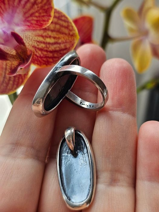 Нов сребърен комплект Ин и Ян