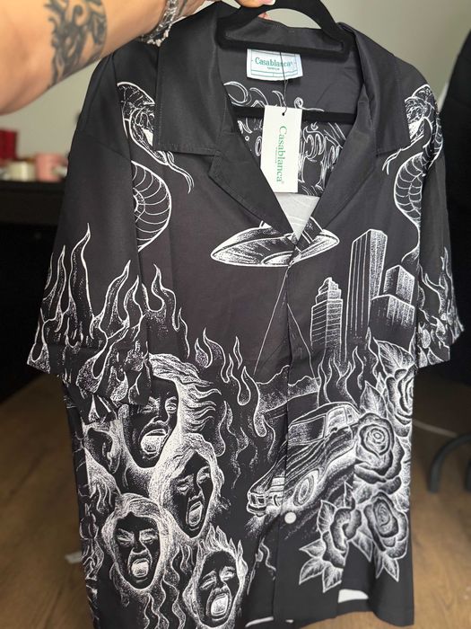Camasa Casablanca neagra marimea S