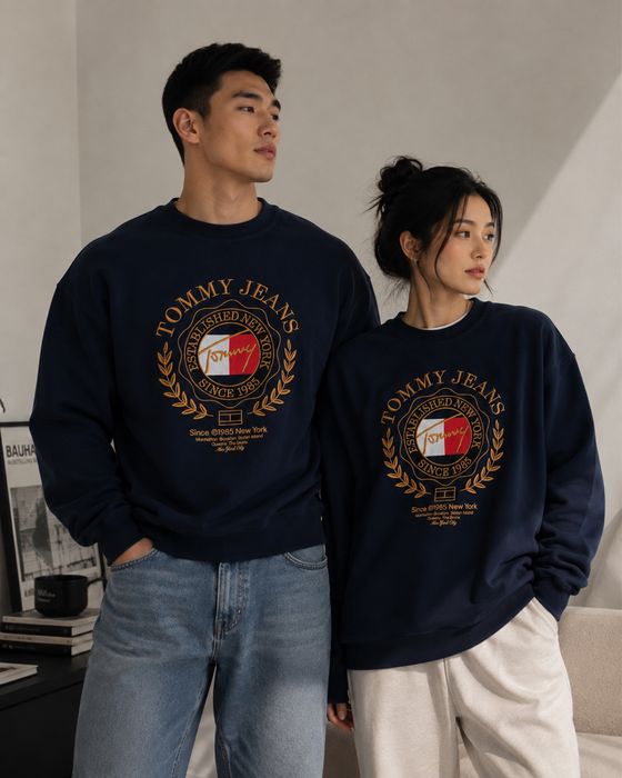 Tommy Jeans — новый свитшот унисекс 100% органический хлопок M, L