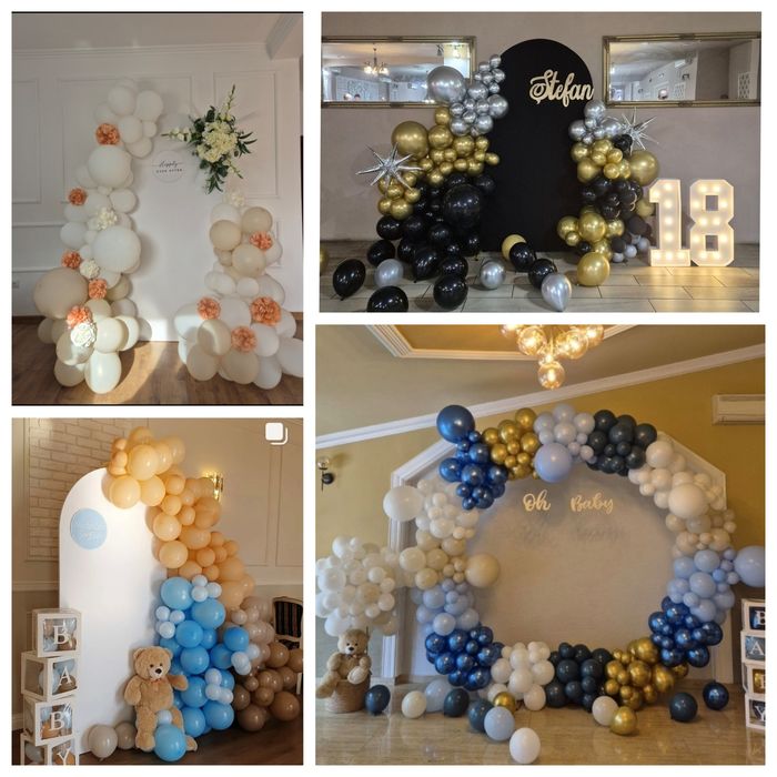 Aranjament  decor baloane flori nunta botez majorat
