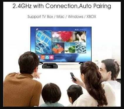 RiiI7 FlyAirMouse SmartTV ВъздушнаМишка Жироскоп TVBox PC MAC PS3 XBOX