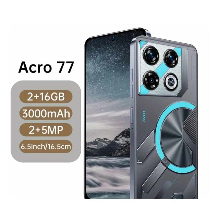 Ново!!! Смартфон Acro 77 6.5 inch
