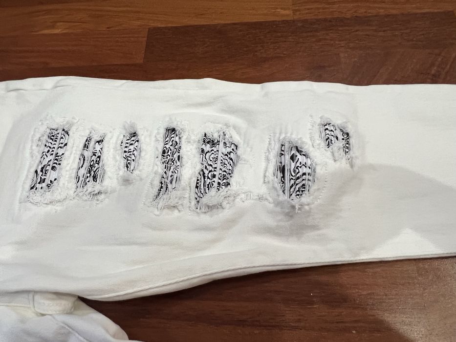 Dripary ripped jeans white