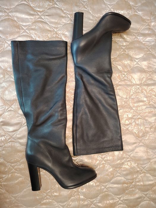 Новые кожаные сапоги, еврозима.