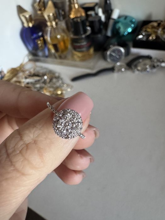 Inel Teilor diamante, marime 50, ca nou.