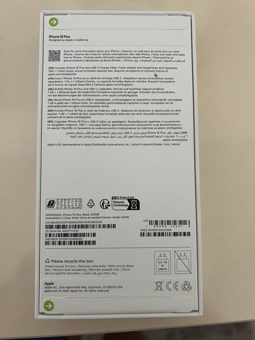Iphone 16 plus/256 GB/Sigilat/Factura/24 de luni garantie