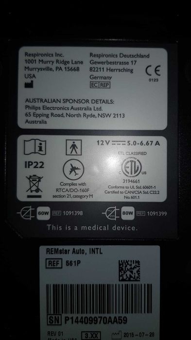 ResMed CPAP Philips System One Respironics REMstar Auto A-Flex apnee