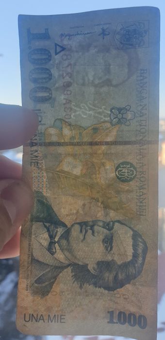 Bancnota 1000lei Mihai Eminescu 1998 serie A