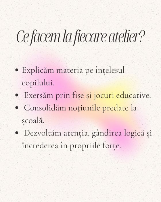 Ateliere individuale de invatare