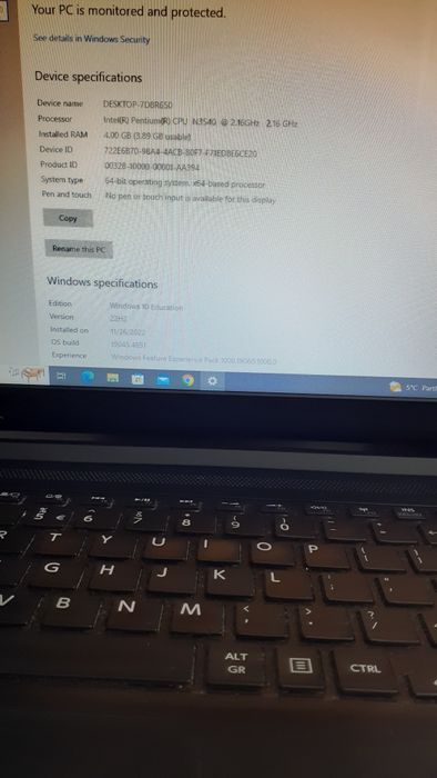 Laptop Toshiba intel