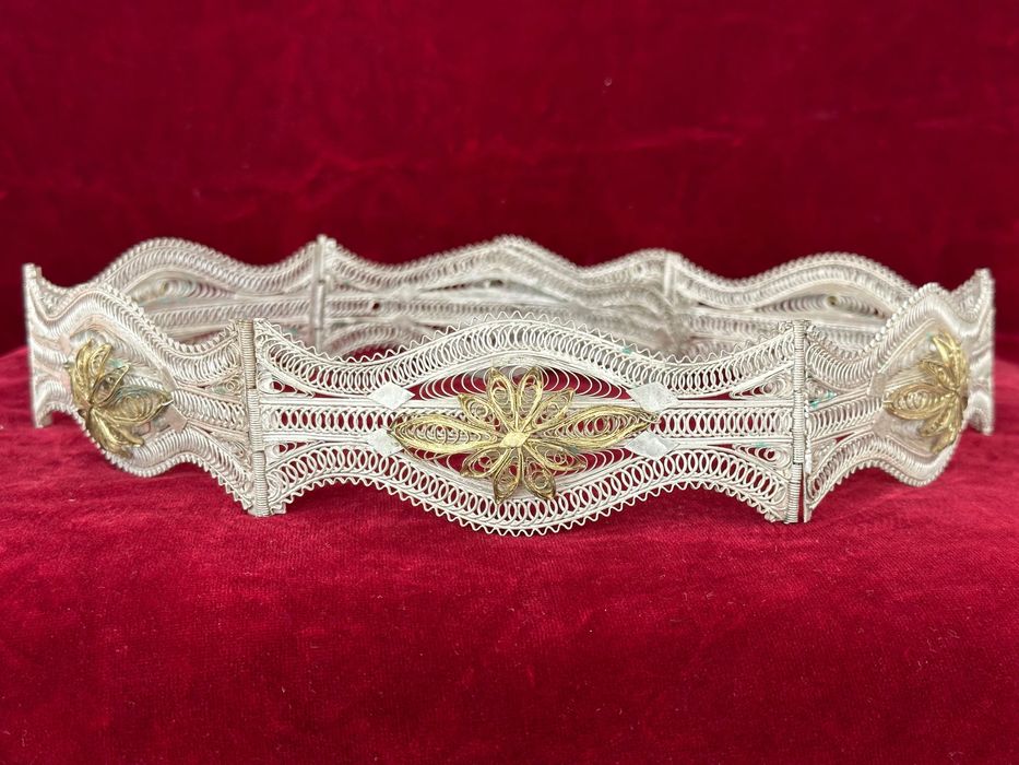 Македонски филигранен колан/ посребрен и с живачна позлата