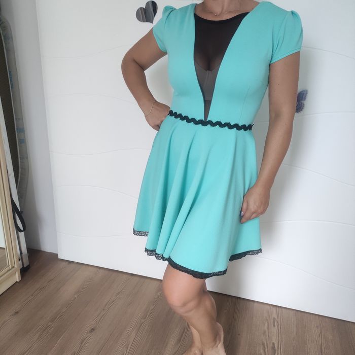 Rochița ocazie turcoaz 38-40