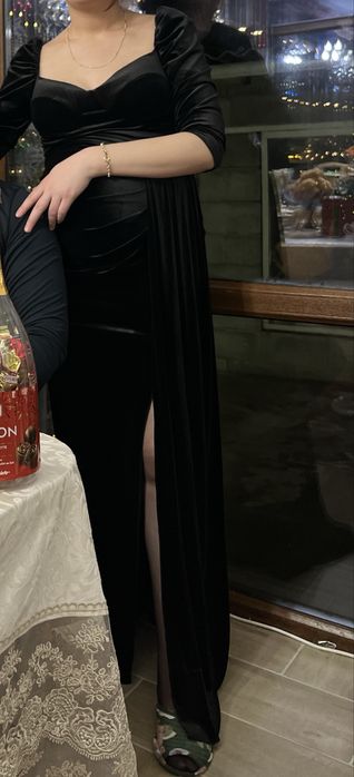 Черное вечернее  длинное платье