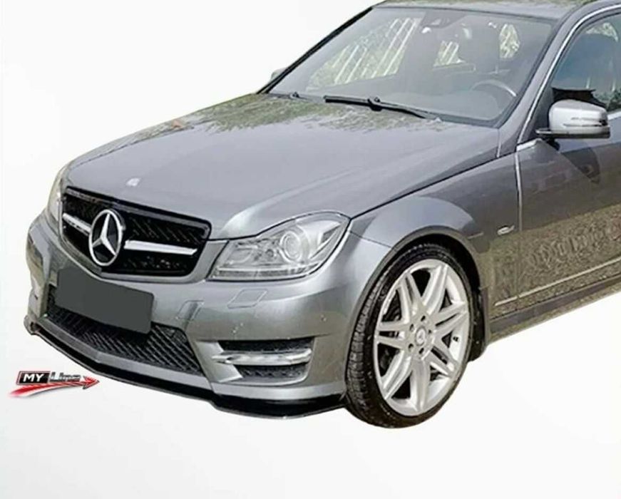 Преден лип спойлер за мерцедес ц в204 амг / Mercedes w204 lip spoiler amg / добавка за предна броня / нож