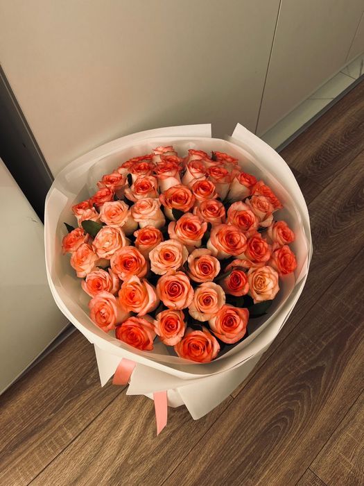 51 розы, букет красивый