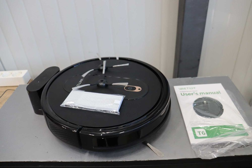 Роботизирана прахосмукачка Vactidy T6, тънка, тиха, WiFi//Alexa/Siri