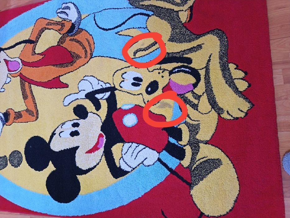 Covor copii 200 x 120 Mickey Mouse și prietenii Pluto și Goofy