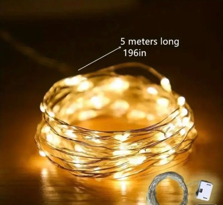 Герлянда 5м,цвет тёплый