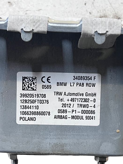 Airbag Pasager (Uk) Bmw 1 Ii F20 2010 -> 34089354F