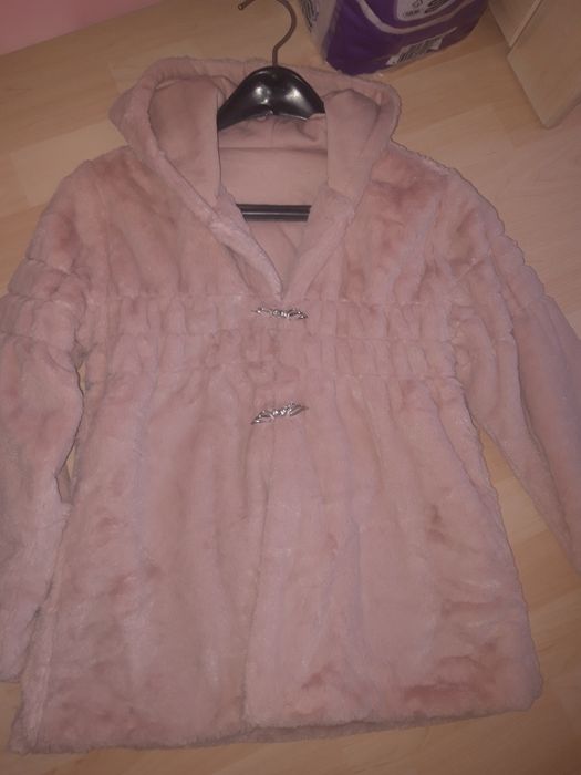Палто мек плюш пепел от рози