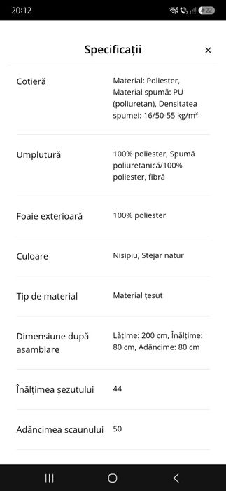 Canapea Egense 3 locuri neutilizata!