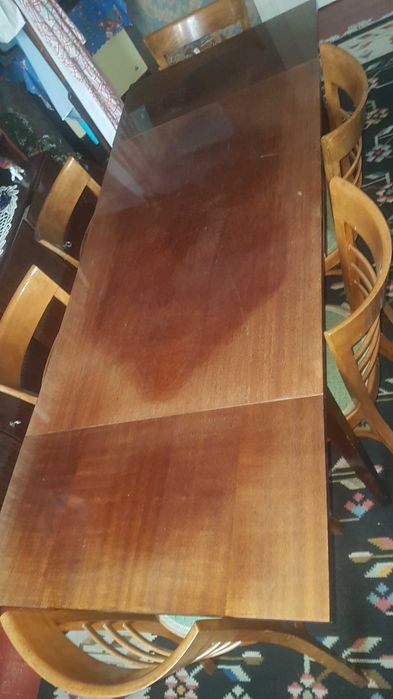 Masă sufragerie + 6 scaune tapițate