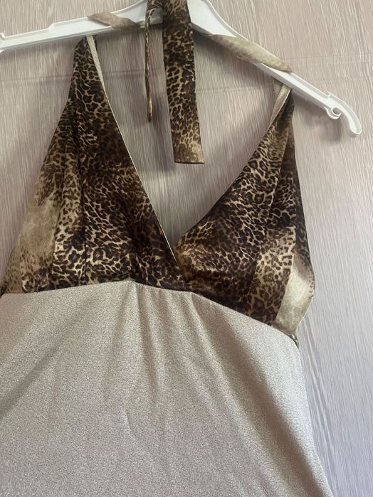 Дамска официална сатенена рокля